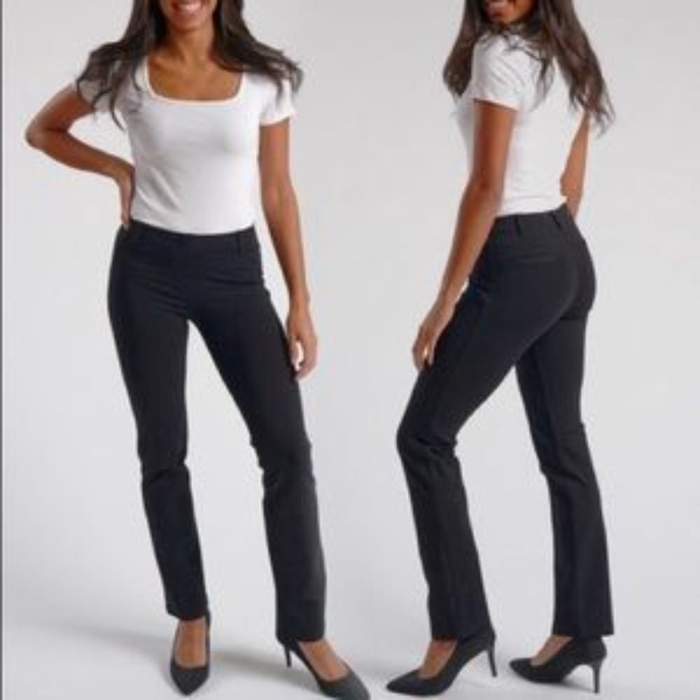 Betabrand Straight Leg Classic Yoga Pants Black Sz Large Petite